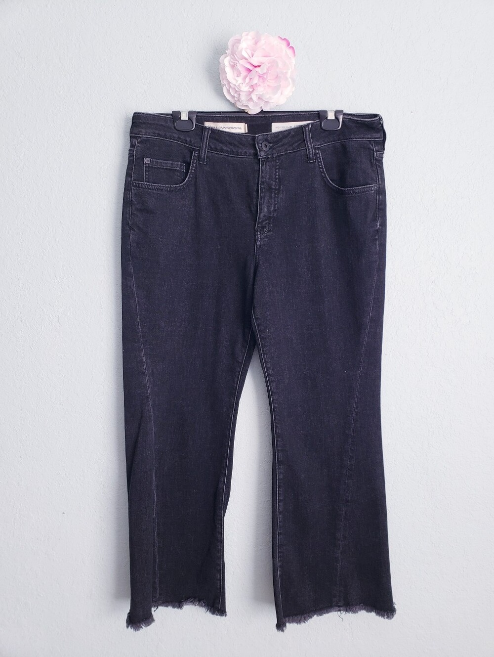 Anthropologie Pilcro and The Letterpress Black High Rise Flare Jeans